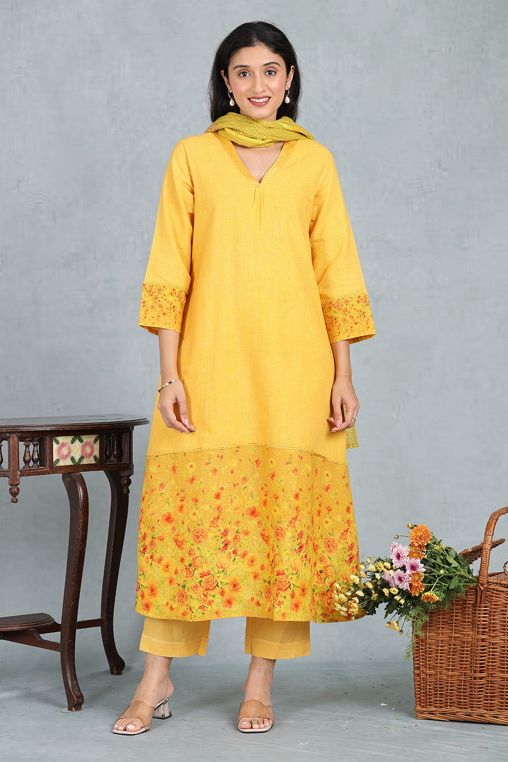 Mango Nectar Handwoven Linen Top
