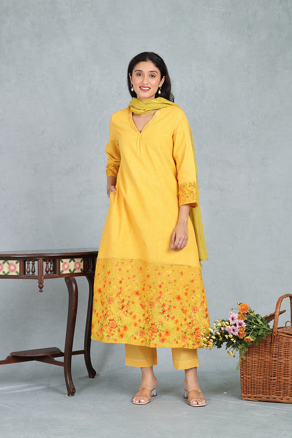 Mango Nectar Handwoven Linen Top