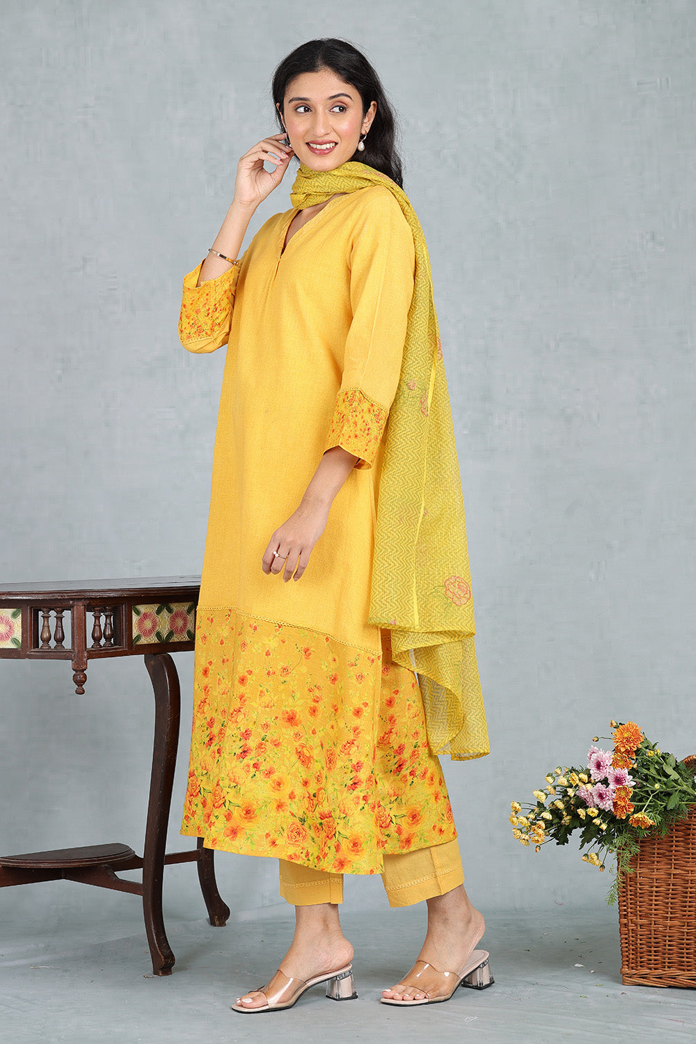 Mango Nectar Handwoven Linen Top