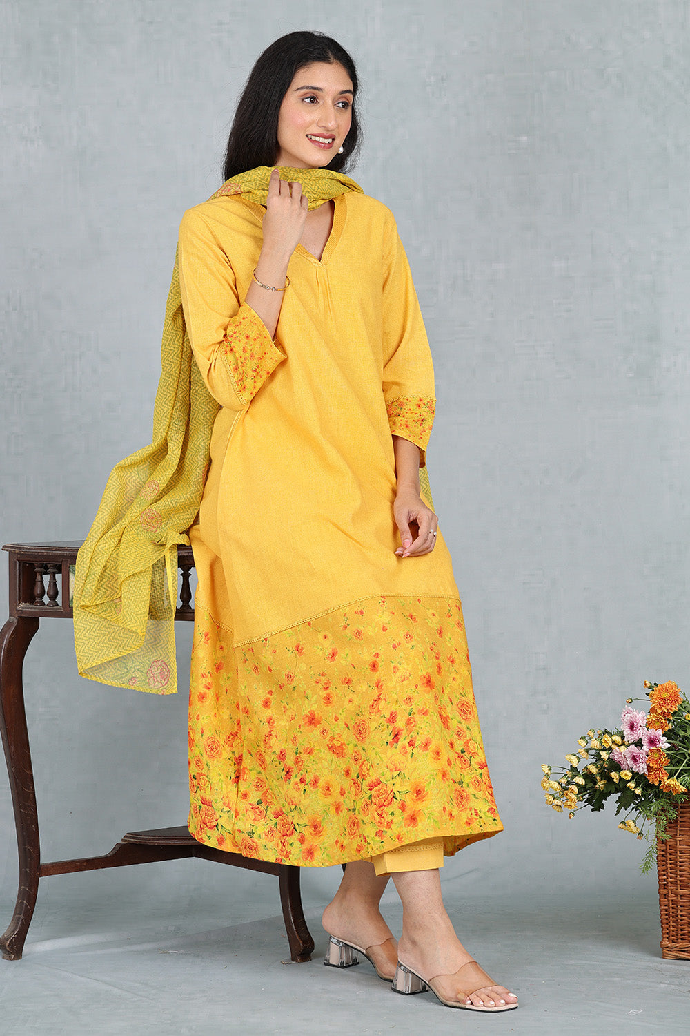 Mango Nectar Handwoven Kota Dupatta