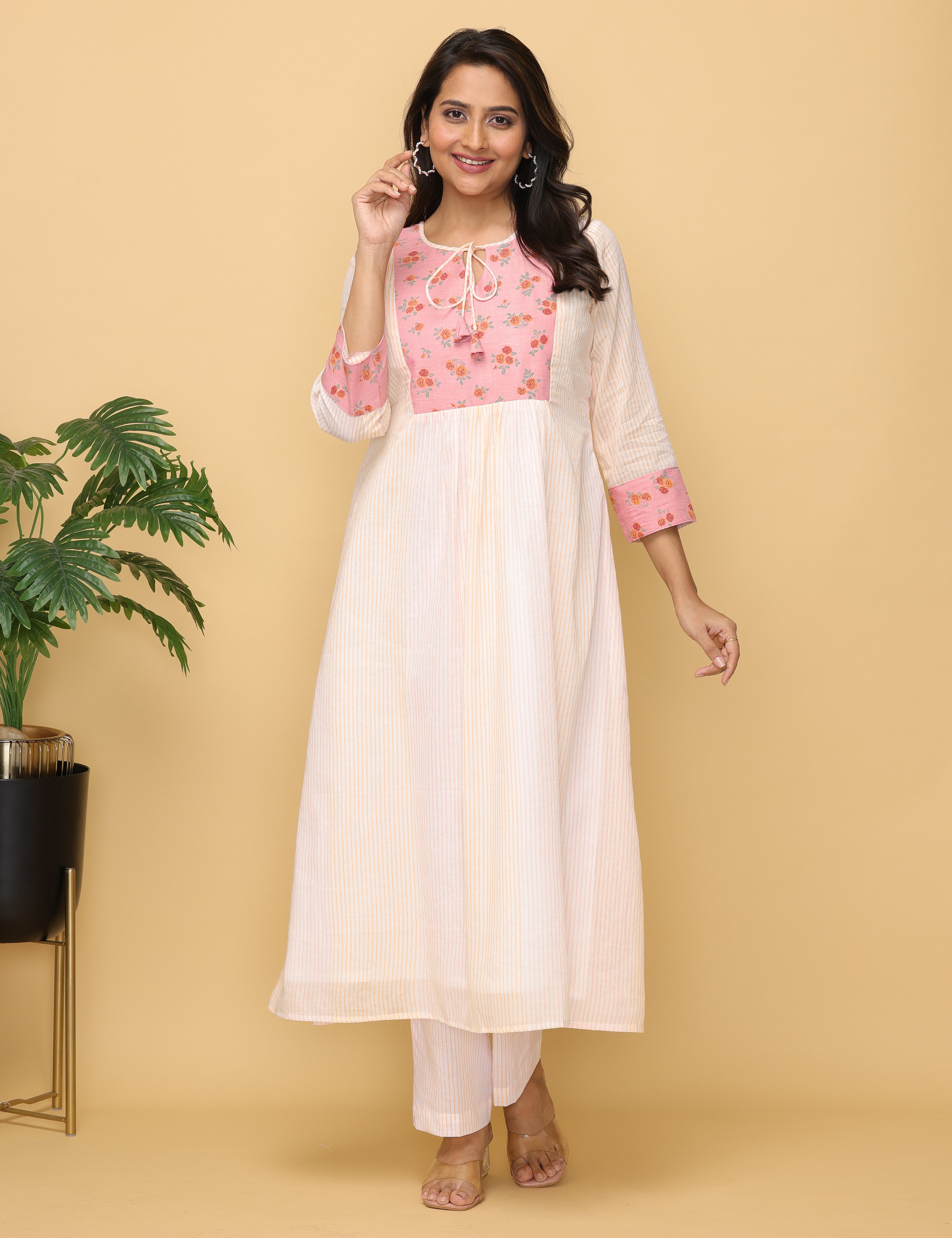 Malhaar Block Printed Yoke Kurta