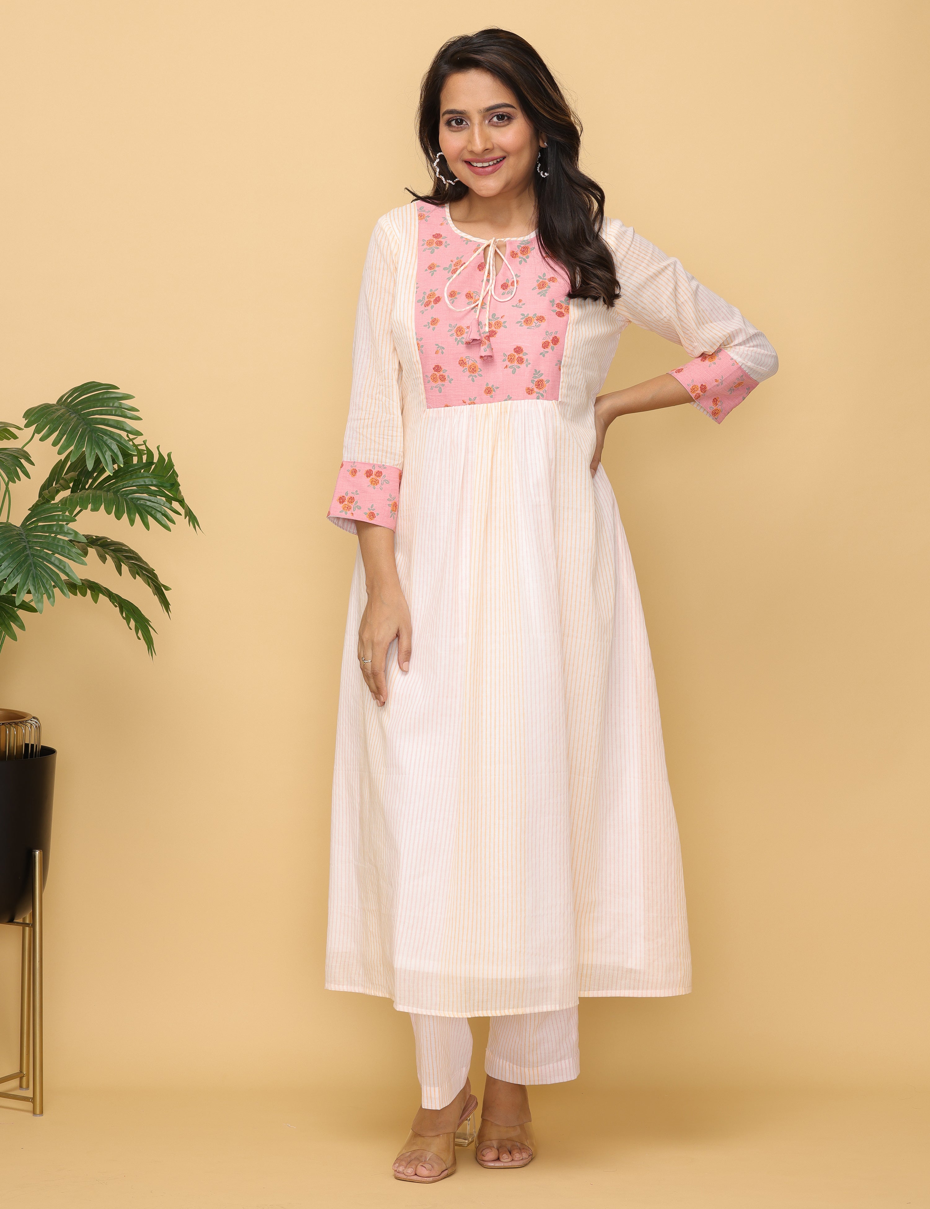 Malhaar Block Printed Yoke Kurta