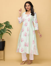 Mint Glaze Modal Muslin Cotton Suit