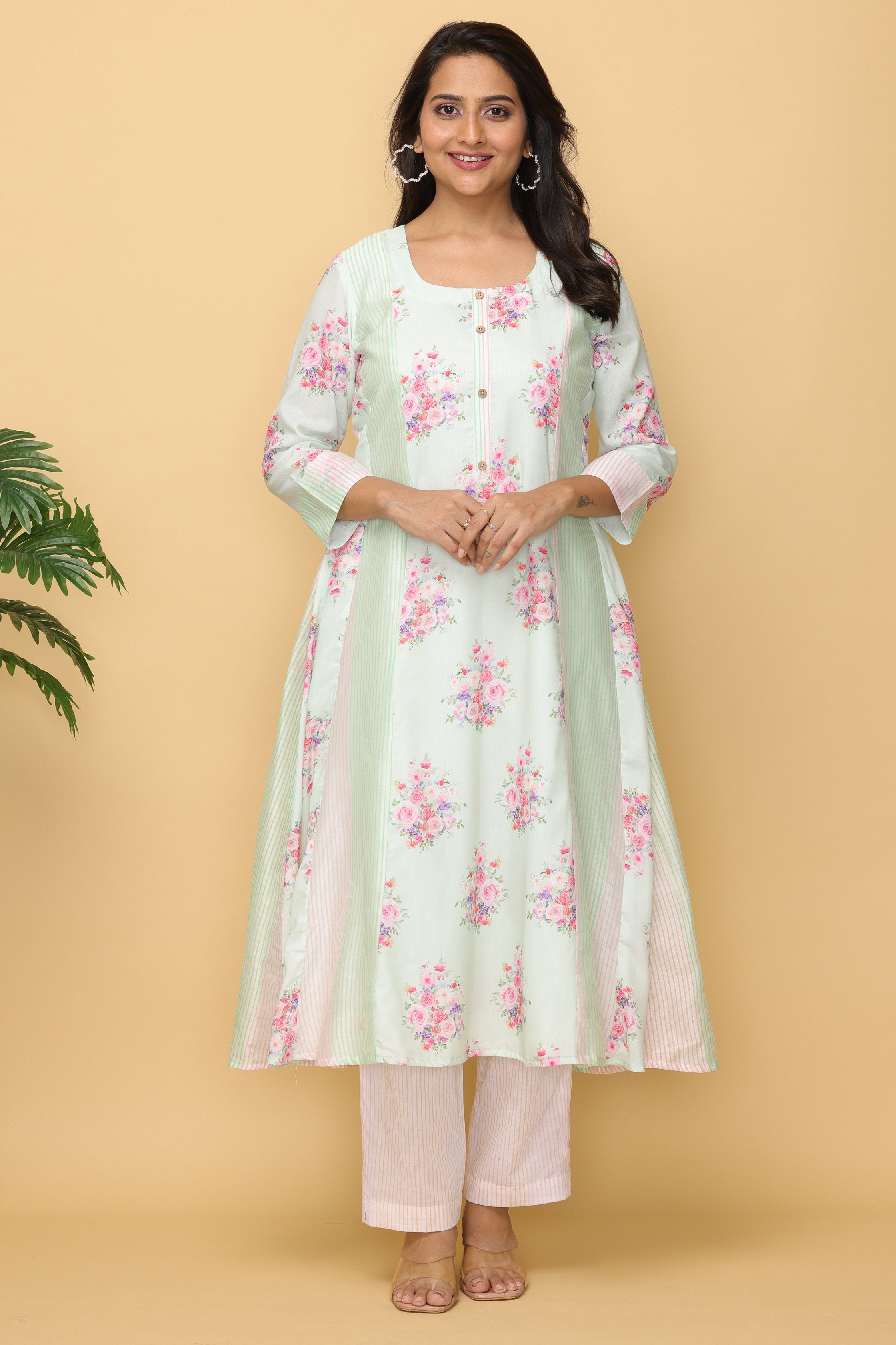 Malhaar 5 Panel  Kurta And Bottom