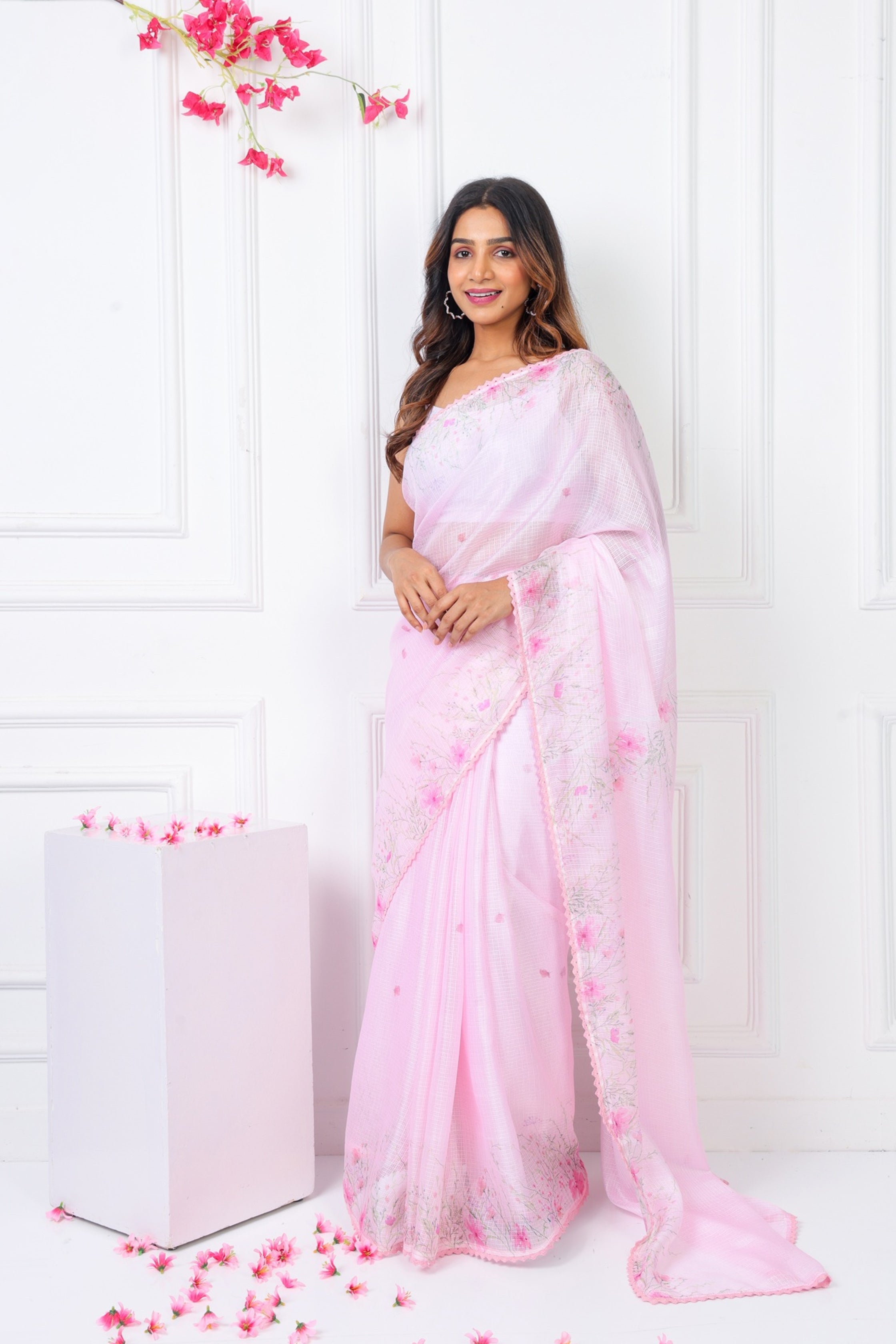 Noor- Petal Pink Kota Saree