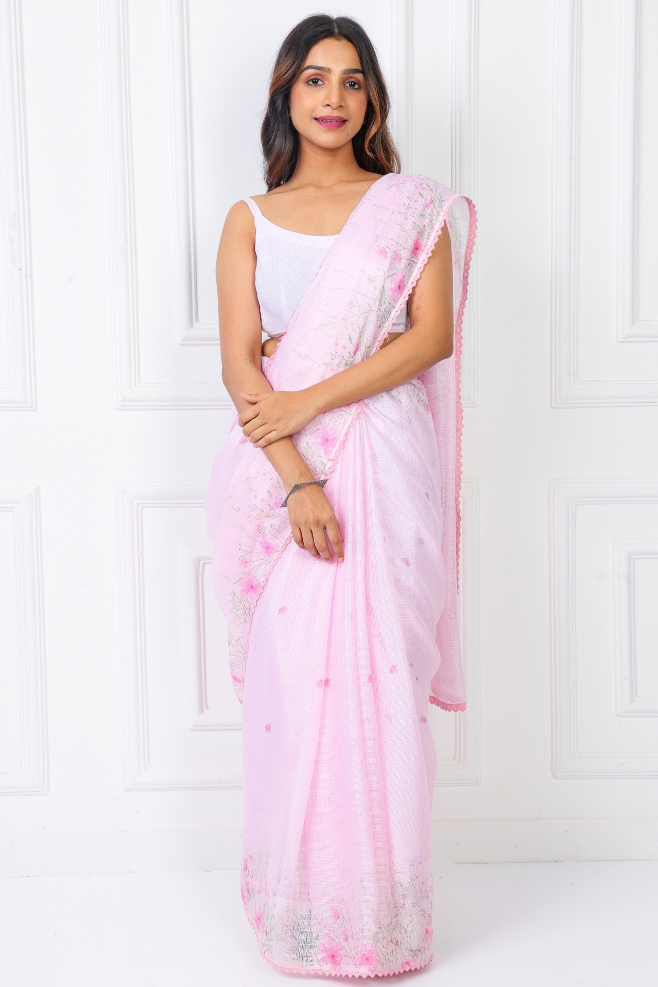 Noor- Petal Pink Kota Saree