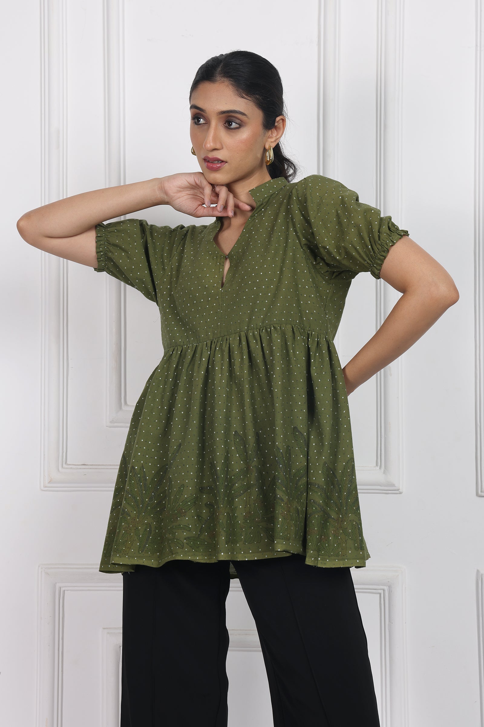 Wander Edit- Secret Garden Peplum Top