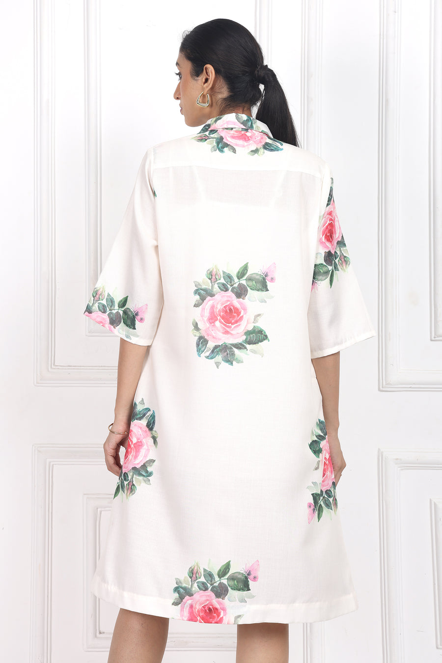 Victorian Rose Collared Short Dress