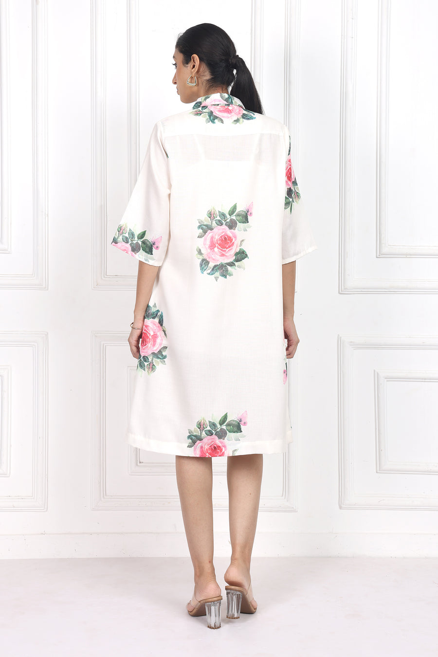 Victorian Rose Collared Short Dress