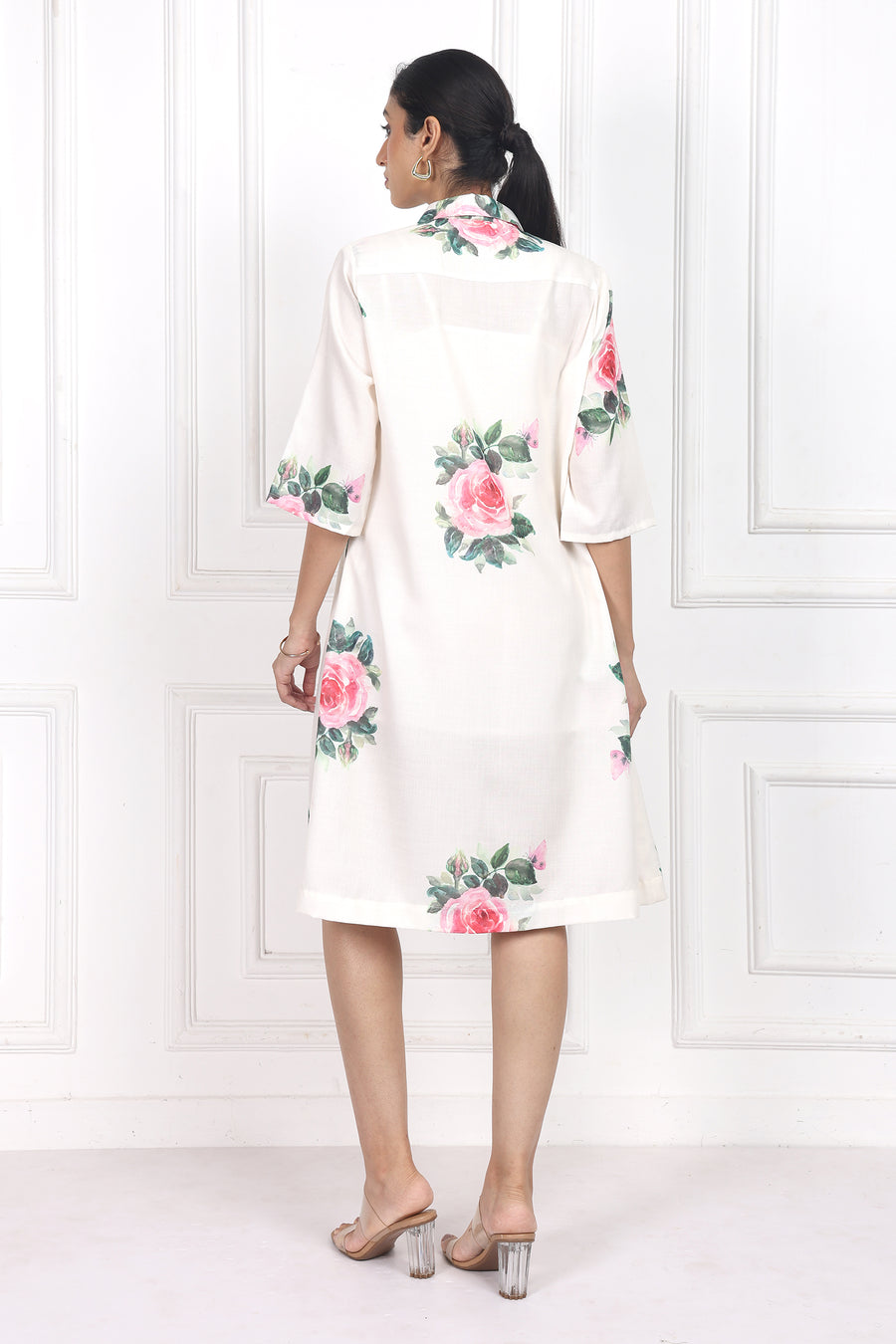 Victorian Rose Collared Short Dress