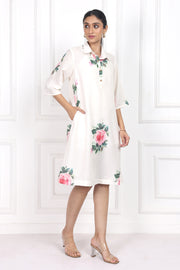 Victorian Rose Collared Short Dress