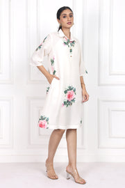 Victorian Rose Collared Short Dress