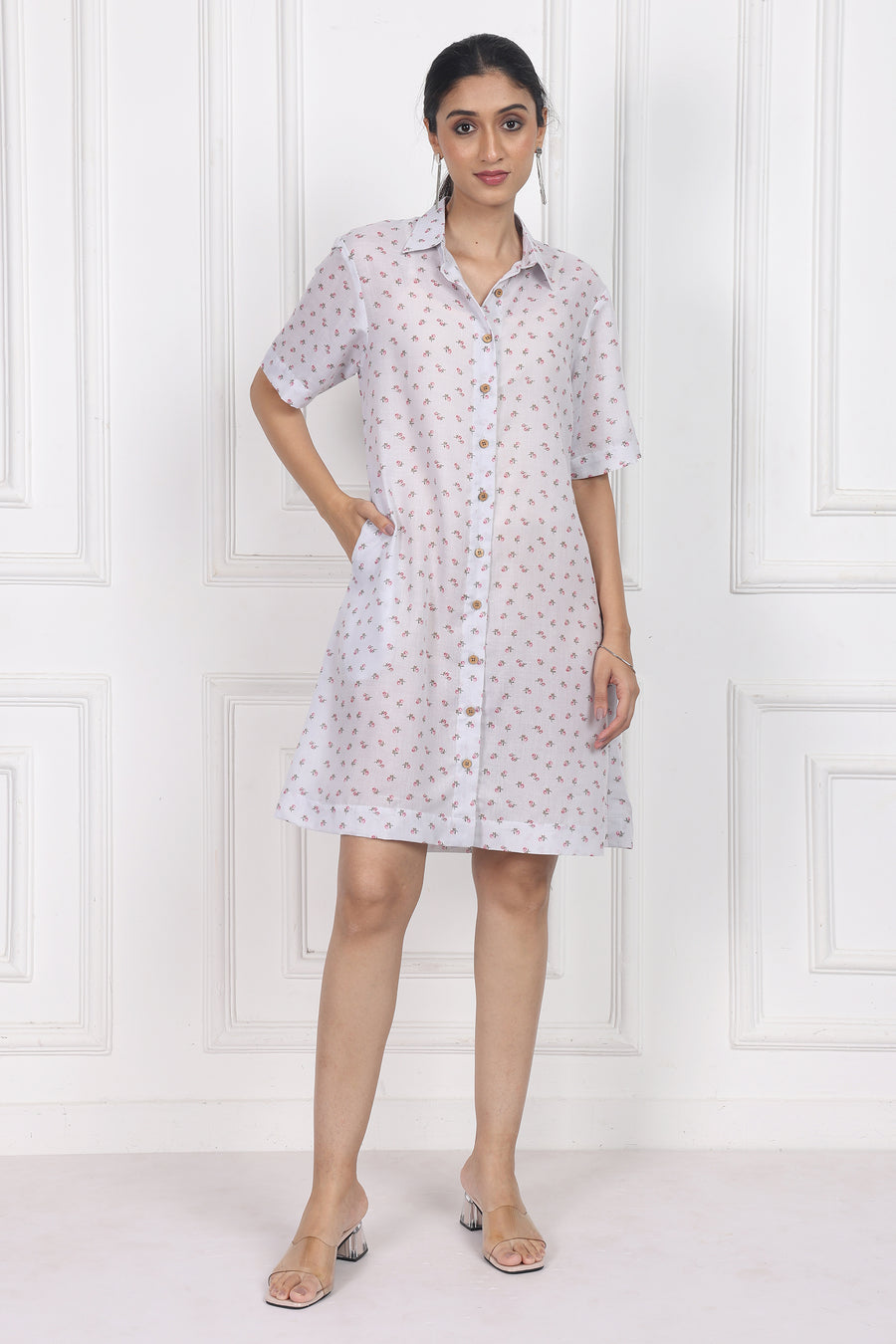 Eternal Blossom Button Front Dress