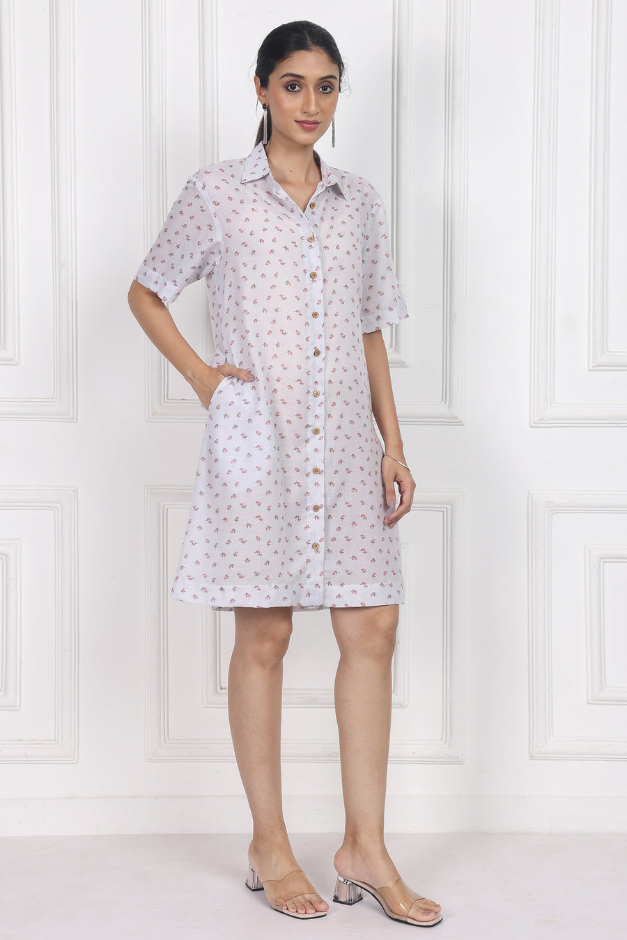 Eternal Blossom Button Front Dress