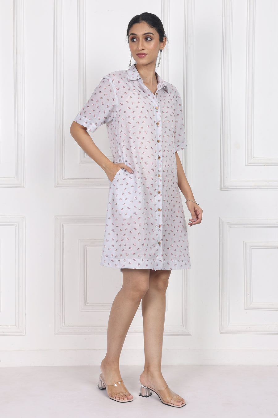 Eternal Blossom Button Front Dress