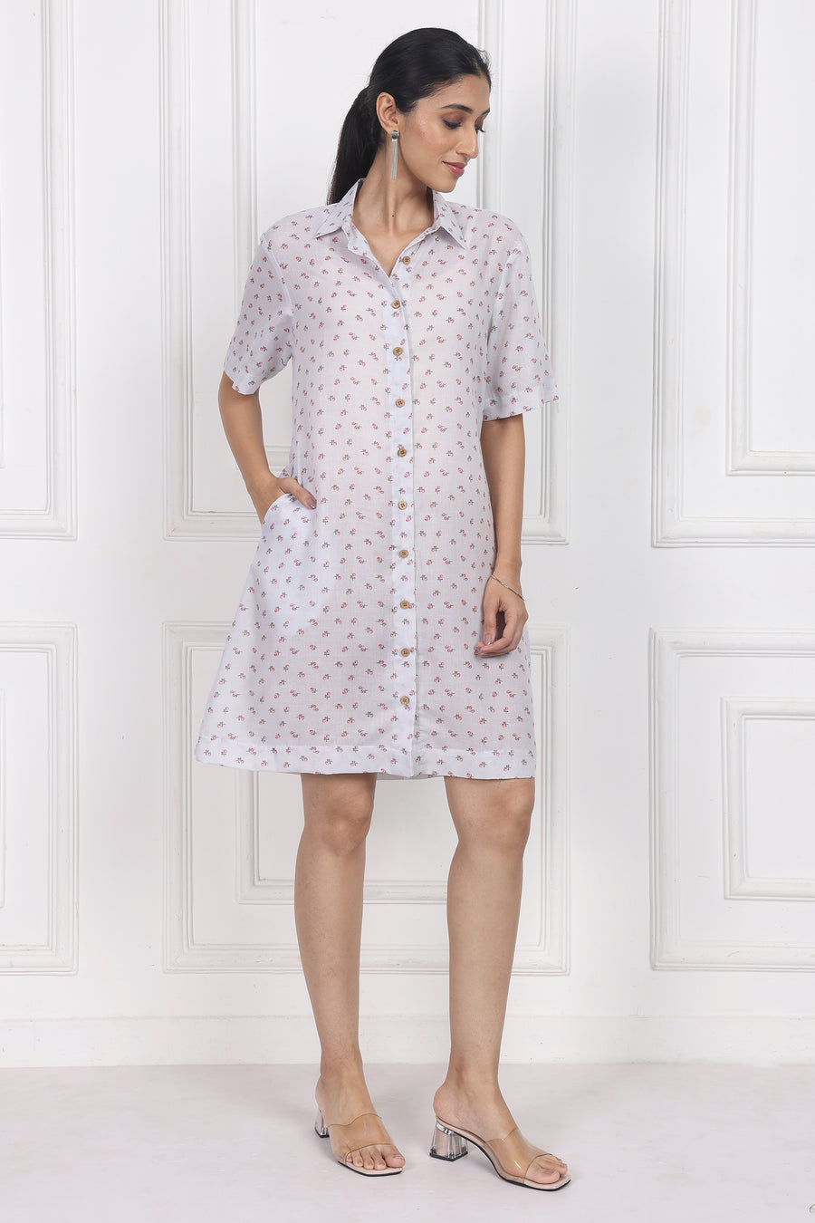Eternal Blossom Button Front Dress