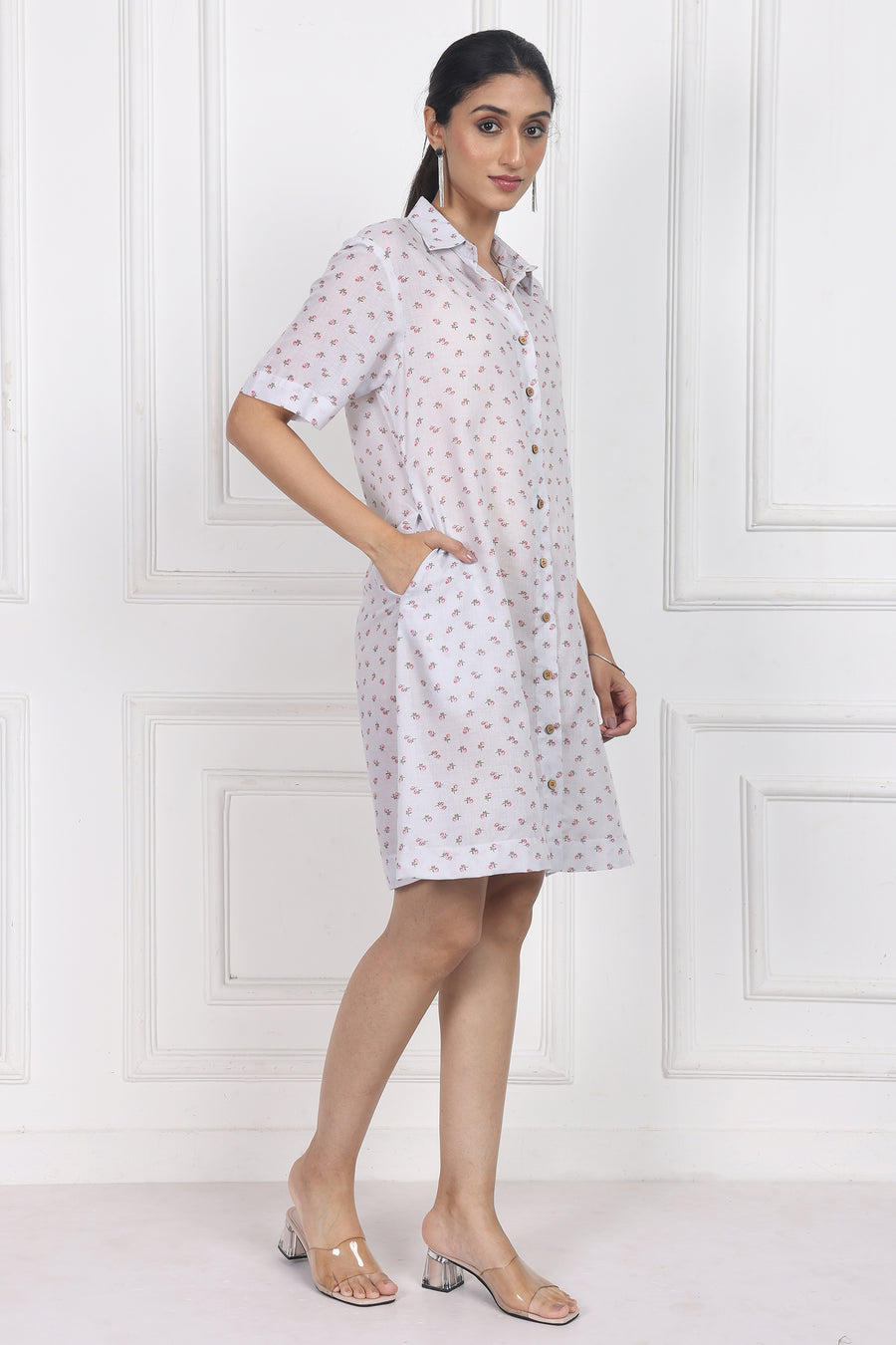 Eternal Blossom Button Front Dress