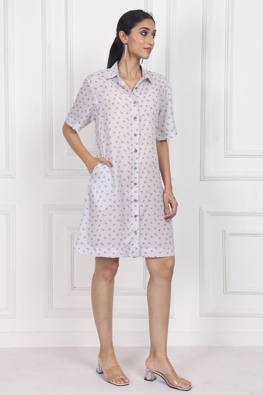 Eternal Blossom Button Front Dress