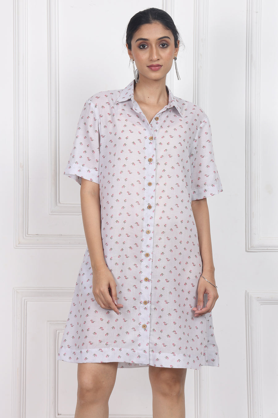 Eternal Blossom Button Front Dress