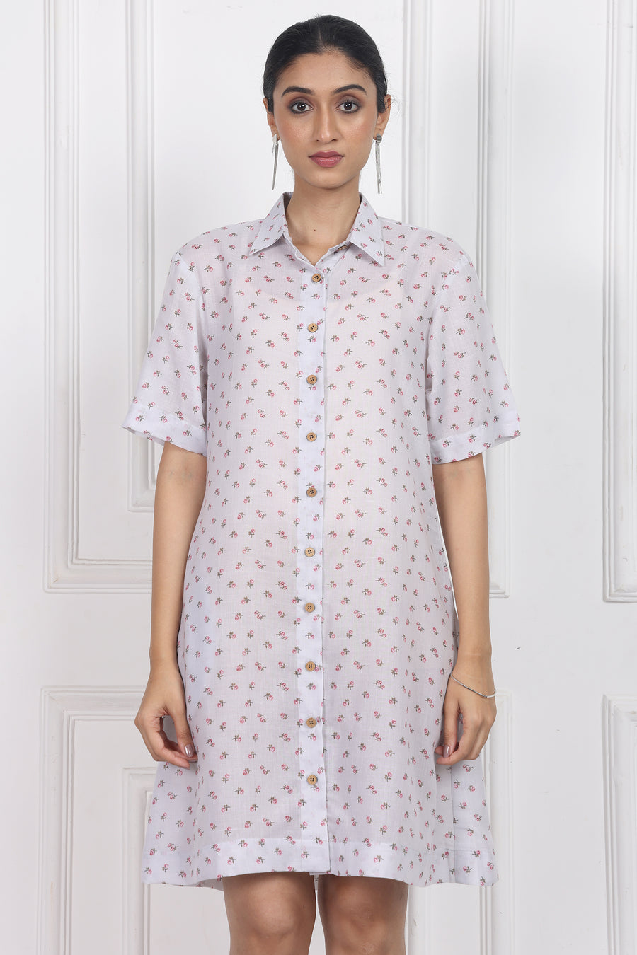 Eternal Blossom Button Front Dress