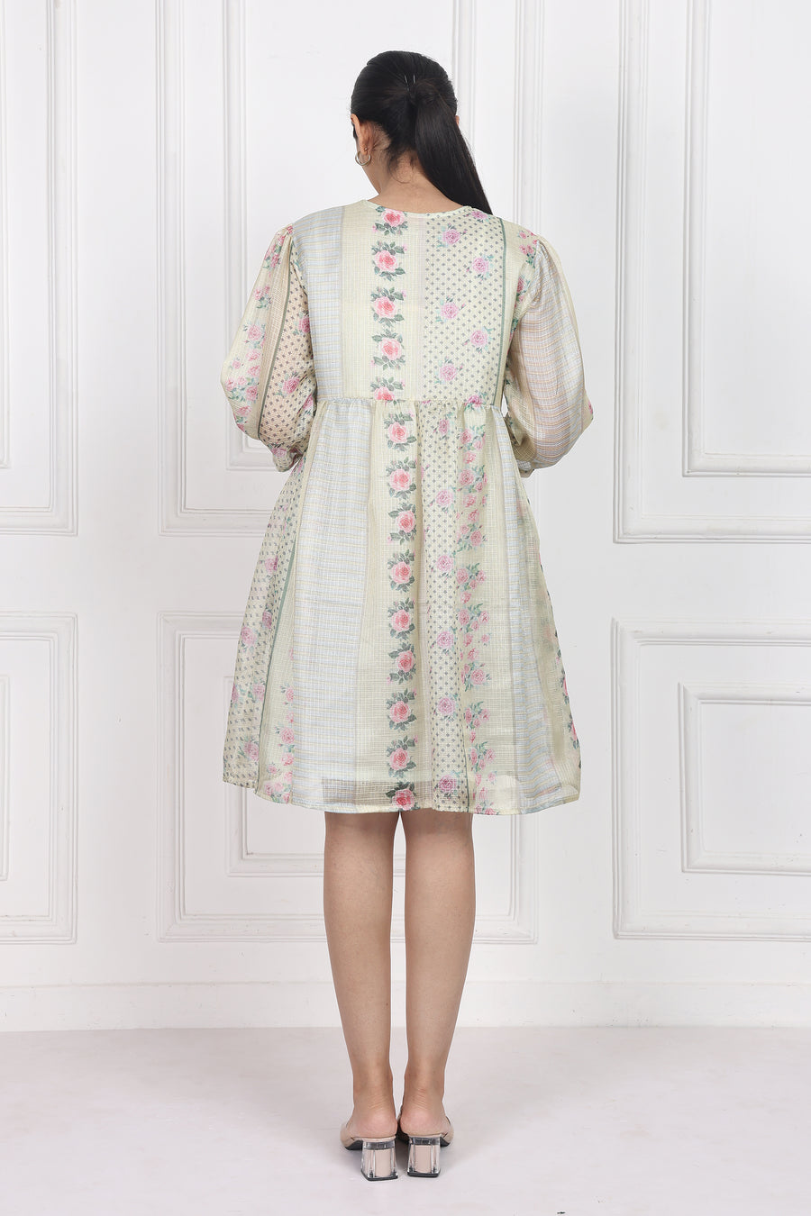 Vintage Bouquet peplum Dress
