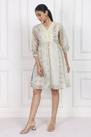 Vintage Bouquet peplum Dress