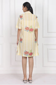 Hydrangea Mist Button Front Dress