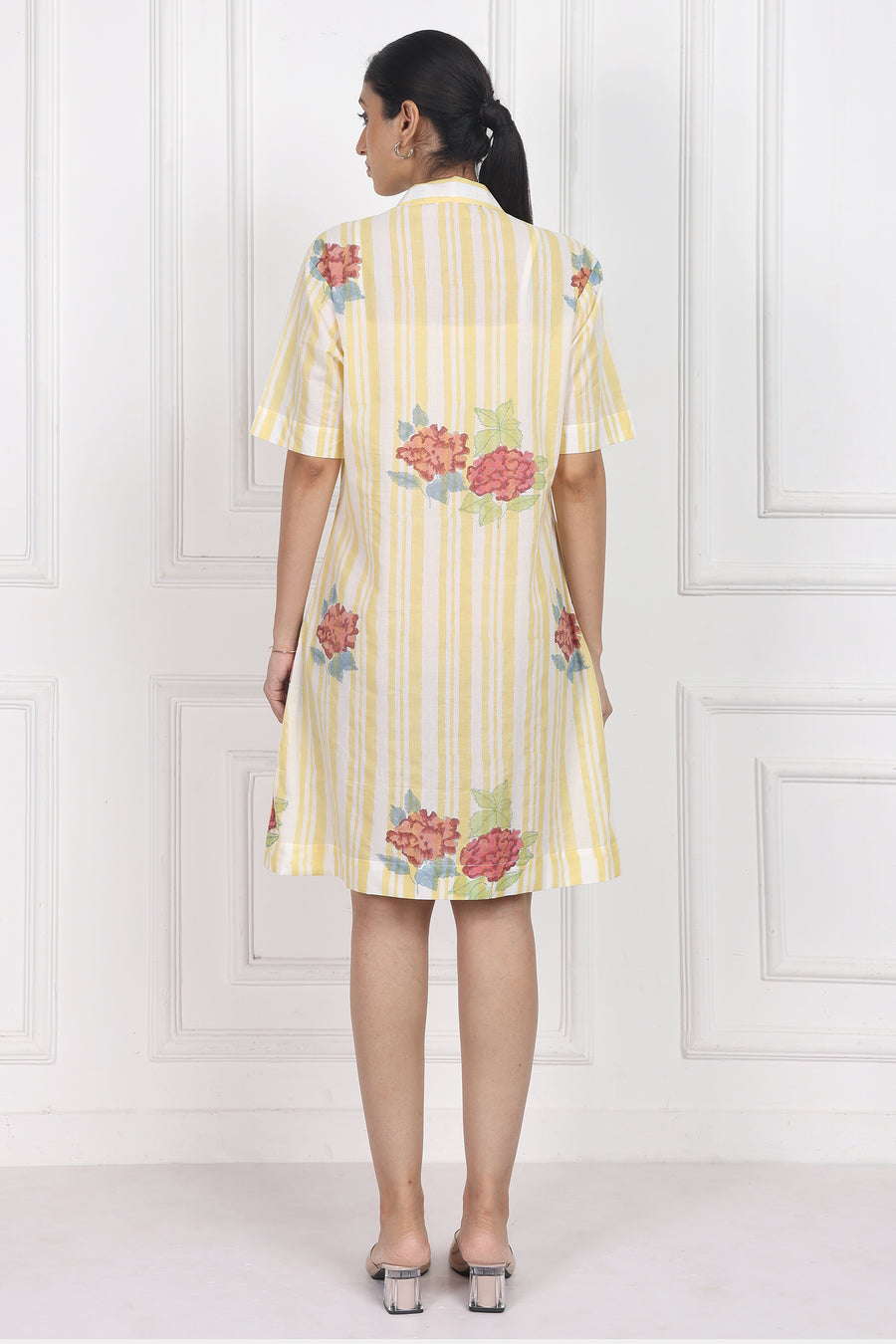 Hydrangea Mist Button Front Dress