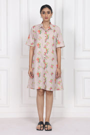 Hydrangea Charm Button Front Dress