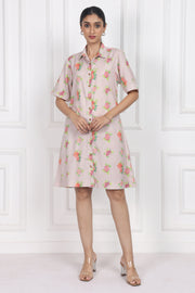 Hydrangea Charm Button Front Dress