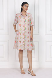 Hydrangea Charm Button Front Dress
