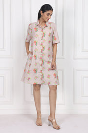 Hydrangea Charm Button Front Dress