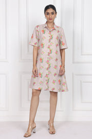 Hydrangea Charm Button Front Dress