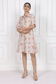 Hydrangea Charm Button Front Dress