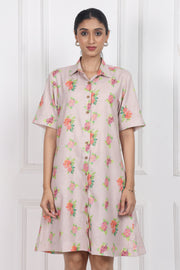 Hydrangea Charm Button Front Dress