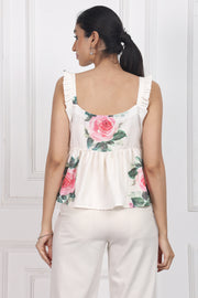 Whispering Meadows Sleeveless Peplum Tops