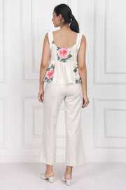 Whispering Meadows Sleeveless Peplum Tops
