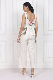 Whispering Meadows Sleeveless Peplum Tops