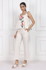 Whispering Meadows Sleeveless Peplum Tops