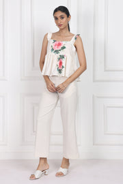 Whispering Meadows Sleeveless Peplum Tops