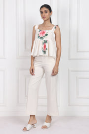 Whispering Meadows Sleeveless Peplum Tops