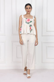 Whispering Meadows Sleeveless Peplum Tops