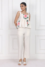 Whispering Meadows Sleeveless Peplum Tops