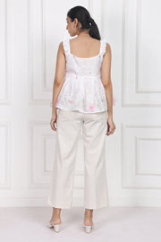 Blooming Dawn Sleeveless Peplum Tops