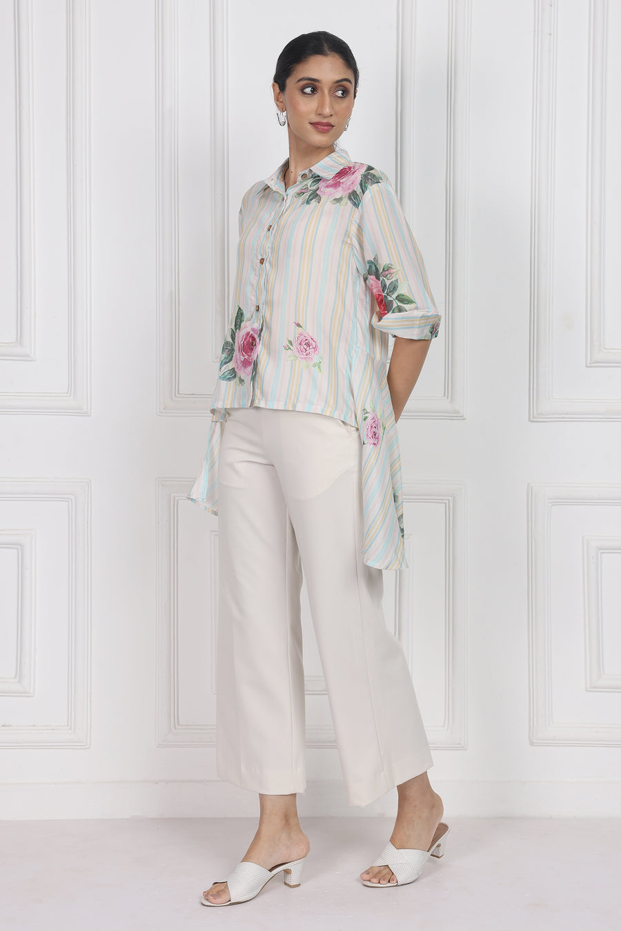 Velvet Rose Dawn High Low Shirt