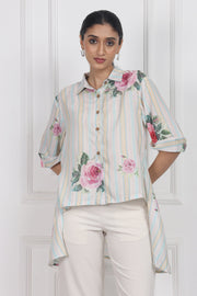Velvet Rose Dawn High Low Shirt