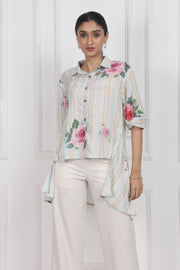 Velvet Rose Dawn High Low Shirt