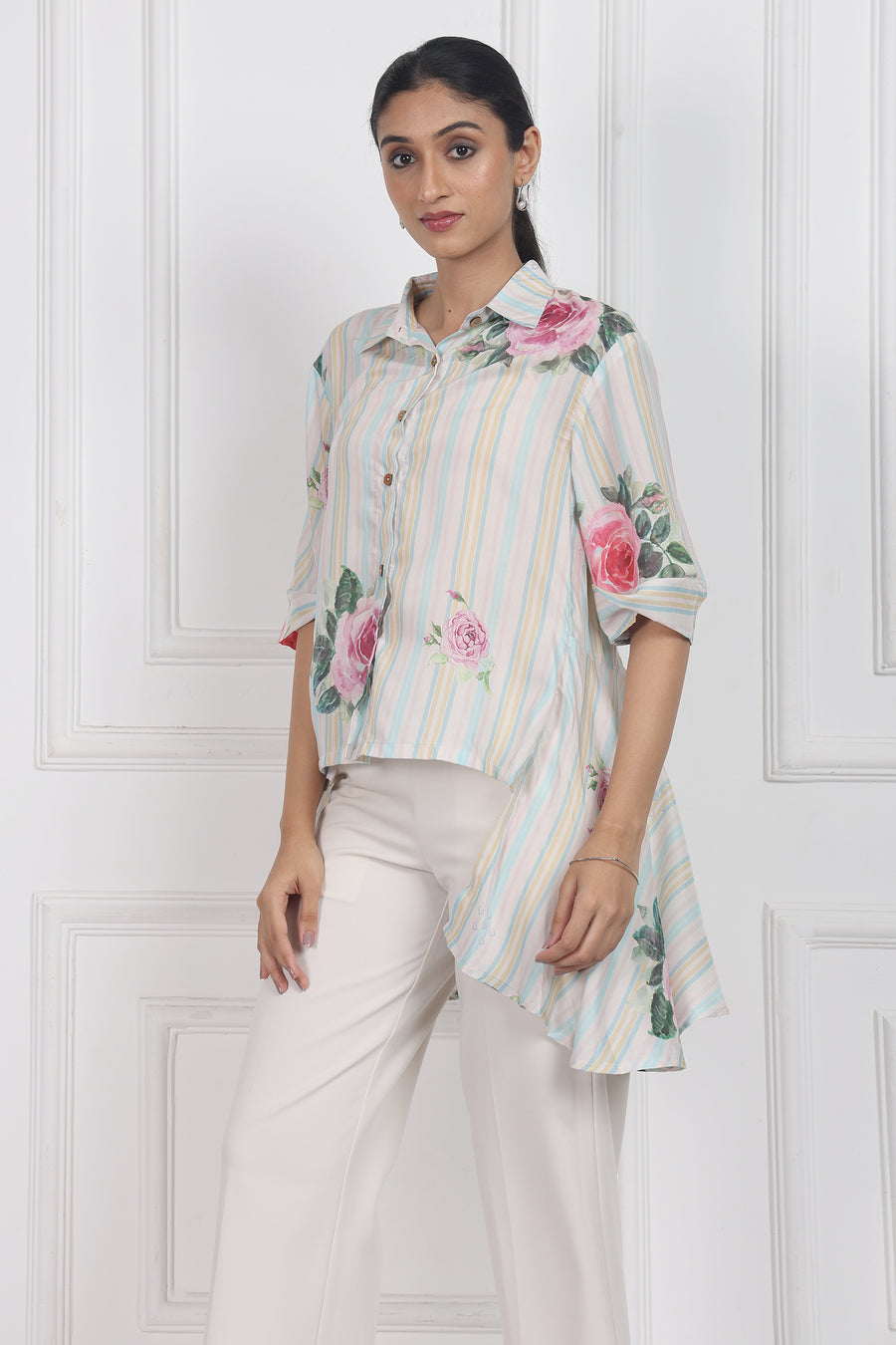 Velvet Rose Dawn High Low Shirt