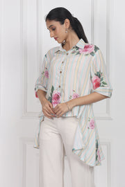 Velvet Rose Dawn High Low Shirt