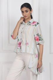 Velvet Rose Dawn High Low Shirt